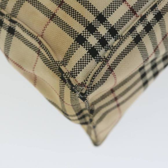 BURBERRY Nova Check Black label Hand Bag Canvas Beige Auth bs11104 - Picture 16 of 16